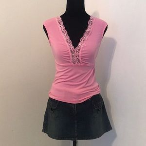 Bubble Gum V-Neck Tank Top